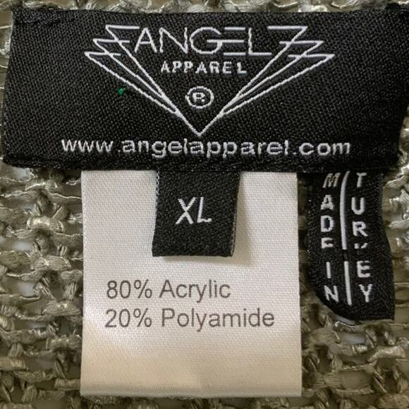 Angel Apparel Tunic Cardigan Knitted Open Front Womens Sz XL 3/4 Sleeves Sweater - Picture 6 of 6